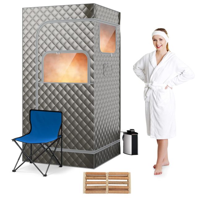 Portable Steam Sauna Personal Home Sauna Tent w/ 3L Steam Generator