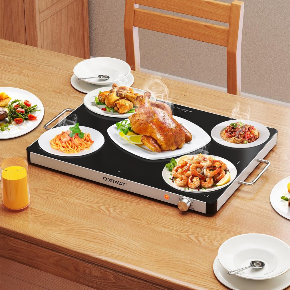 Electric Food Warmer Tray with Adjustable Temperature Control (24" x 16.5")
