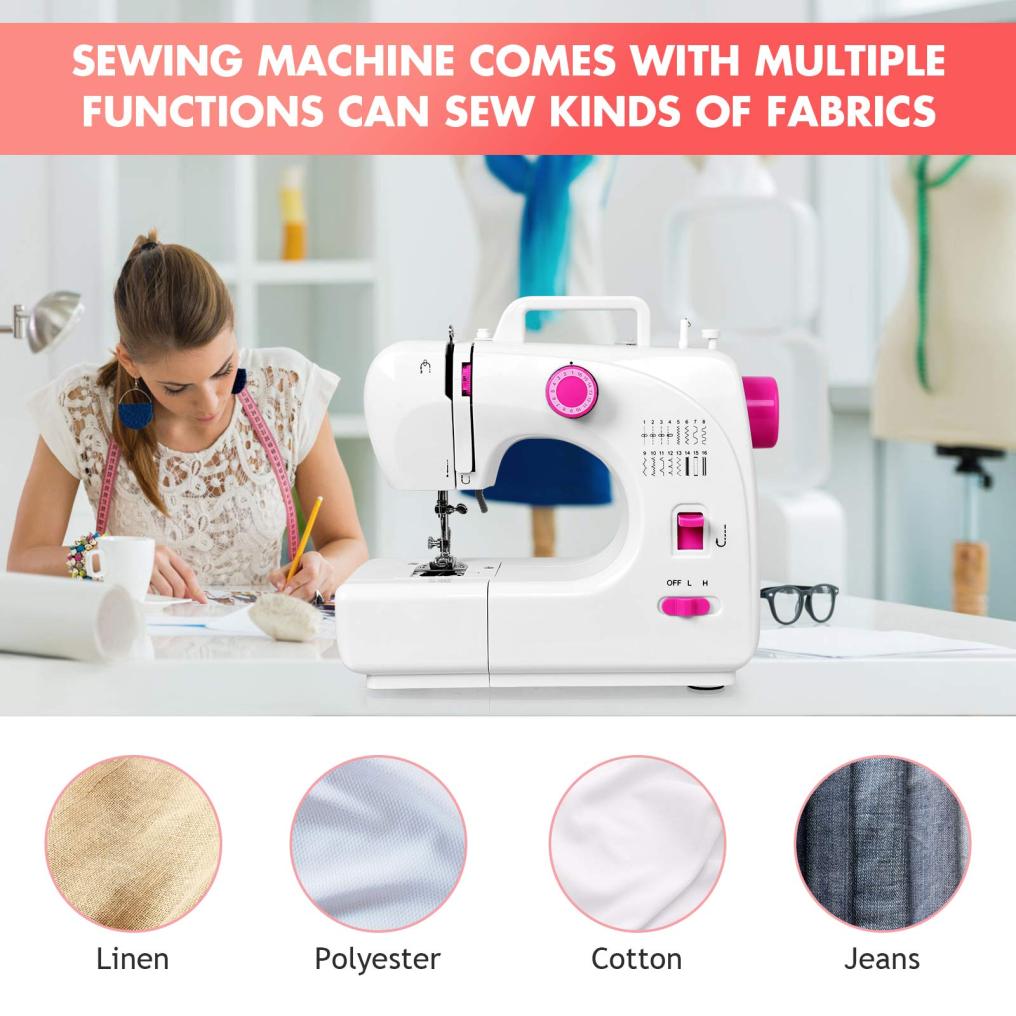 Portable Multifunctional Sewing Machine with 16 Built-In Stitch