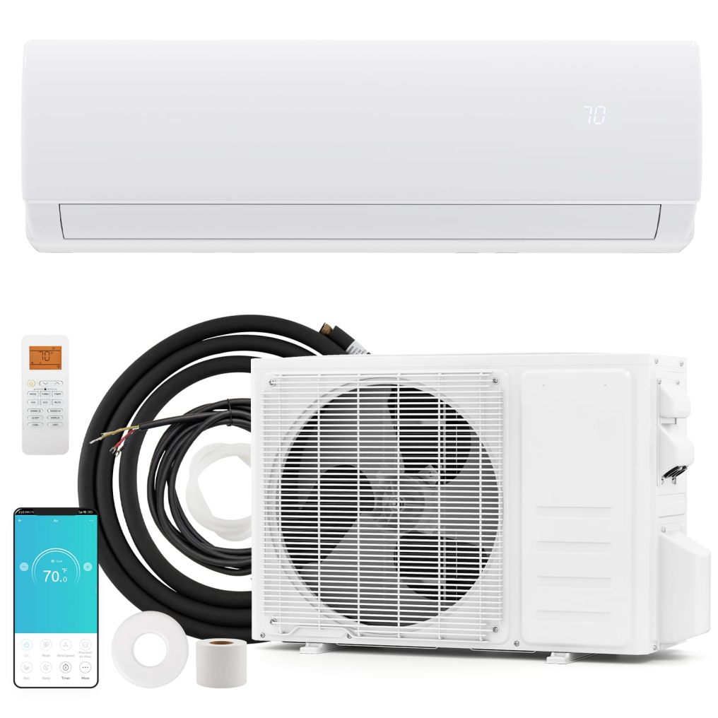 11500/17000/23000 BTU Mini Split Air Conditioner w/Installation Kit