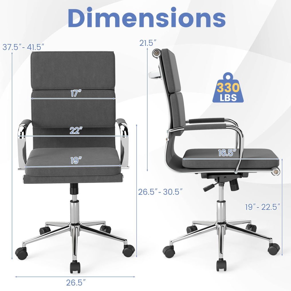 Ergonomic Office Chair | High Back Desk Chairs with Armrests