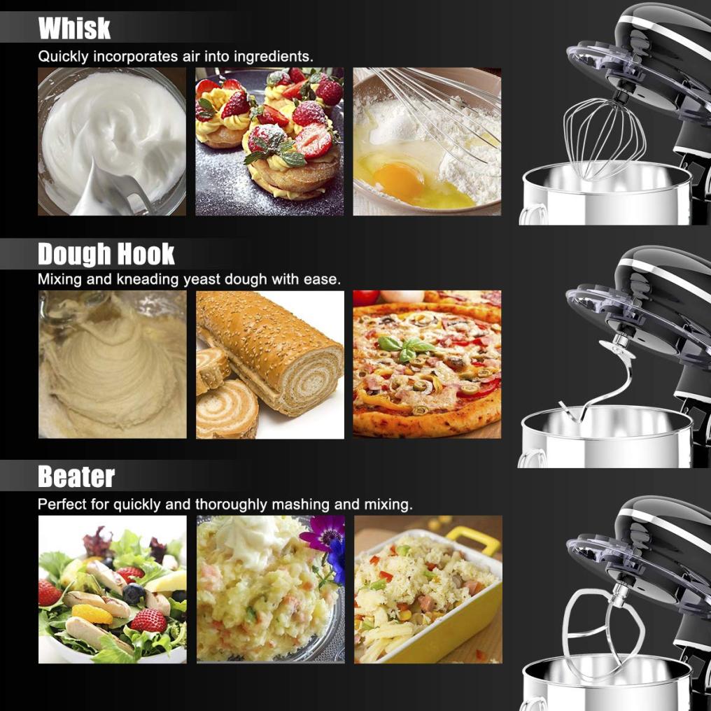 660W Electric Kitchen Food Mixer with 6 Speed Control
