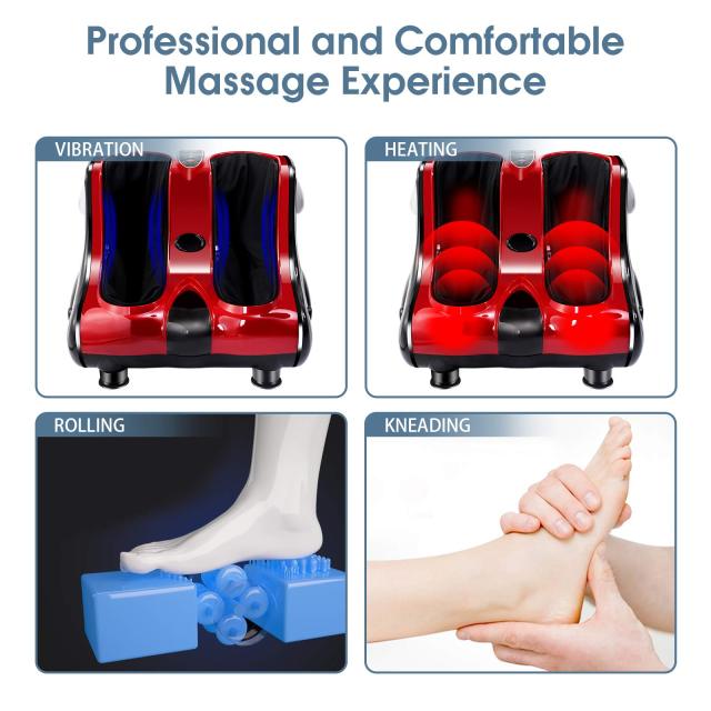 ARLIME Foot Calf Massager Machine with Shiatsu Kneading Rolling Vibration Heating Massager
