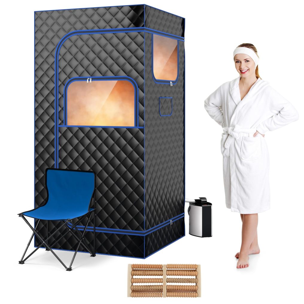 Portable Steam Sauna Personal Home Sauna Tent w/ 3L Steam Generator