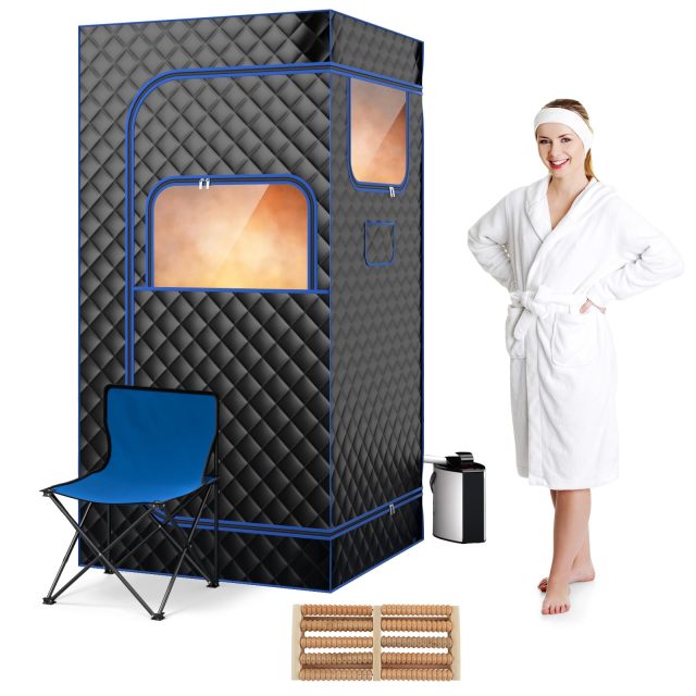Portable Steam Sauna Personal Home Sauna Tent w/ 3L Steam Generator
