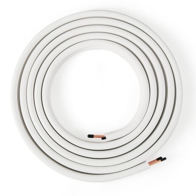 Copper Pipes Tubing with 3-Layer Insulation for Mini Split Air Conditioner (25Ft 1/4" and 3/8")