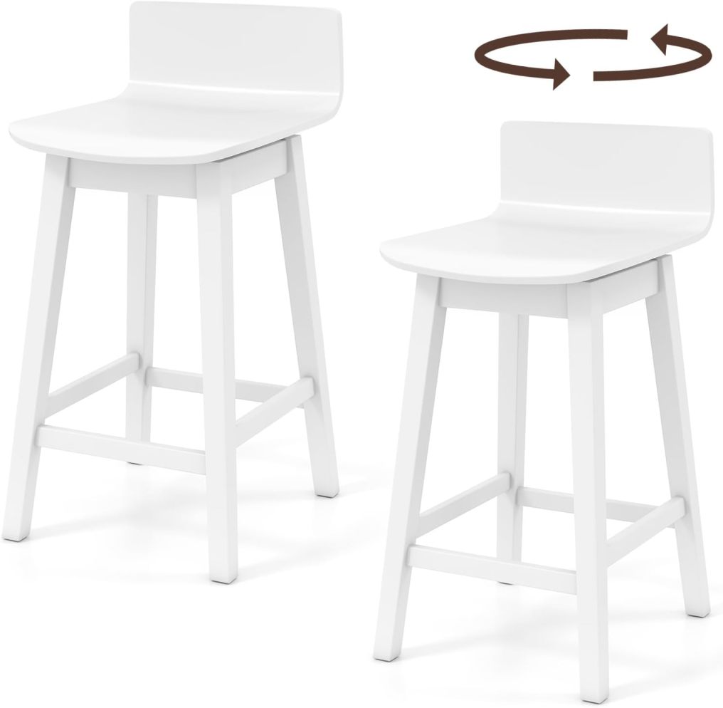24.5 inch Counter Height Chairs with Low Back for Kitchen Island