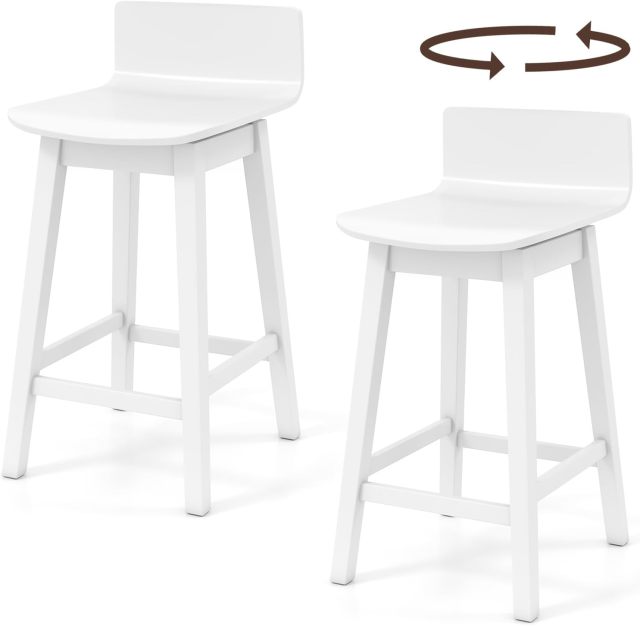 24.5 inch Counter Height Chairs with Low Back for Kitchen Island