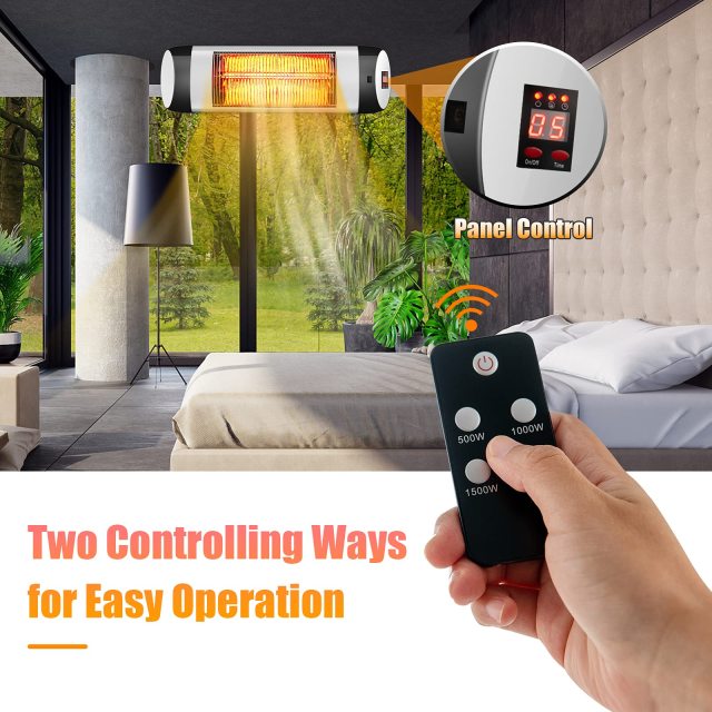 Wall-Mounted Patio Heater Remote Control for Outdoor Home Backyard