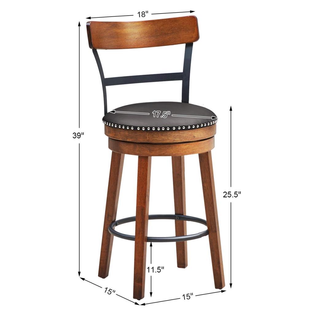 Bar Stools 360-Degree Swivel Stools(25")