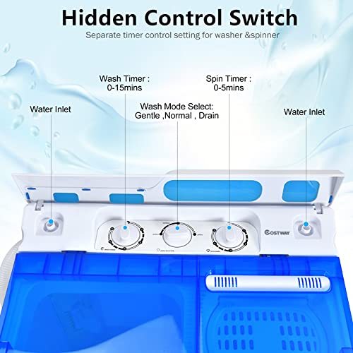 ARLIME Portable Twin Tub Washing Machine Wash & Spin Cycle Dryer