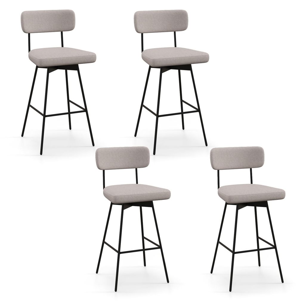 29” Upholstered Bar Height Chairs with Back