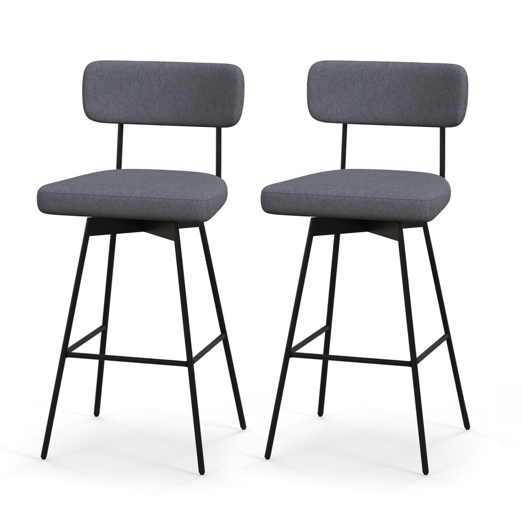 29” Upholstered Bar Height Chairs with Back