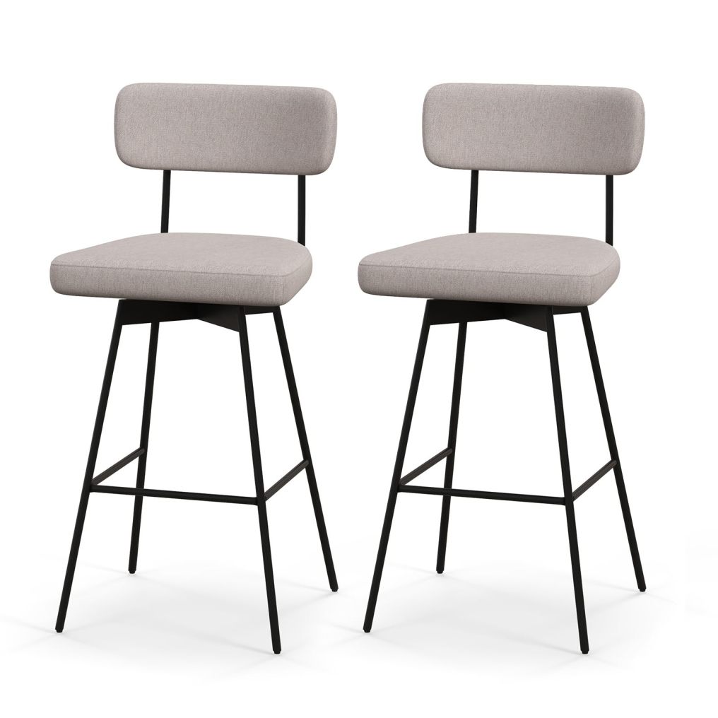 29” Upholstered Bar Height Chairs with Back