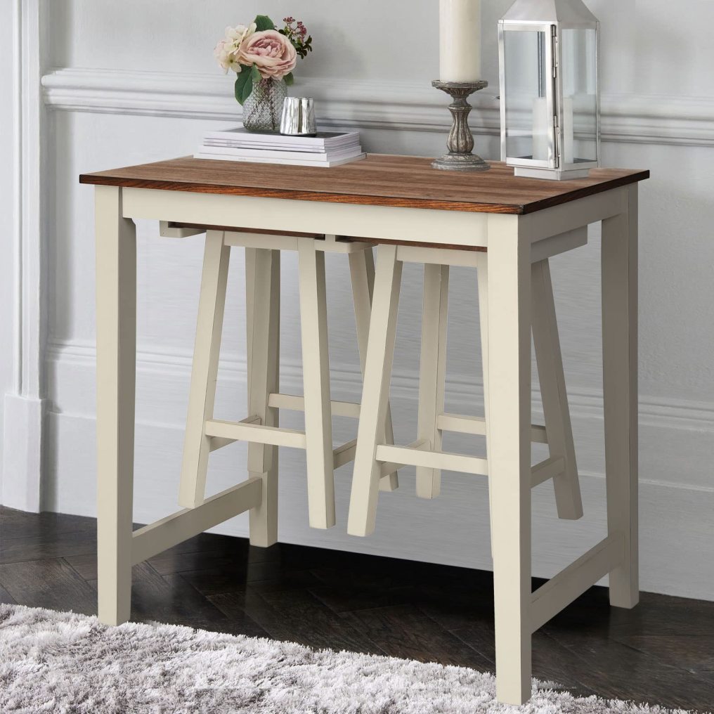 3 Pieces Dining Set Counter Height Pub Table Set