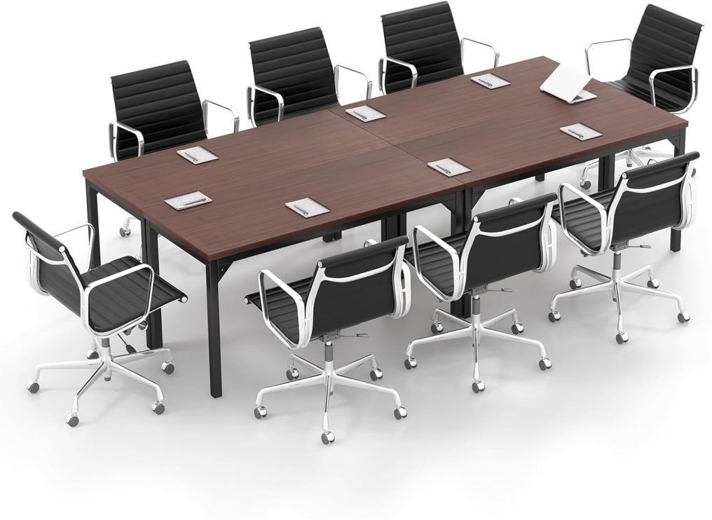 4.5FT Conference Table 55” x 24” Large Meeting Room Table W/Heavy Duty Steel Frame