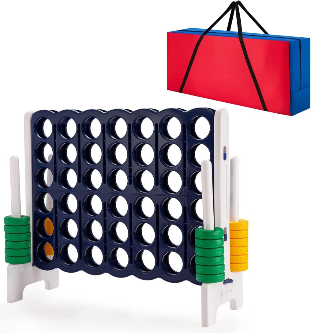 Jumbo 4-to-Score Giant Game Set with Storage Carrying Bag Perfect for Family Game