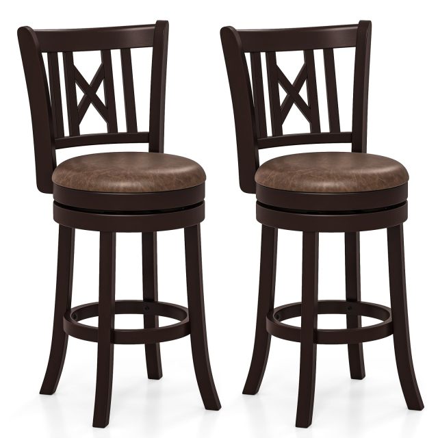 26”/30” Swivel Bar Chairs with Footrest for Kitchen Island & Pub