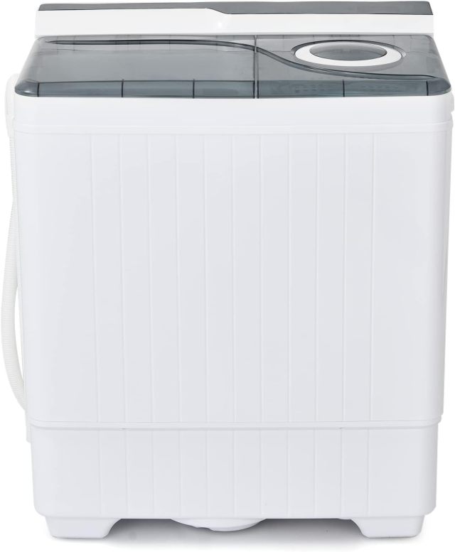 Portable Washing Machine, Twin Tub 26 Lbs Capacity, 18 Lbs Washer and 8 Lbs Spinner