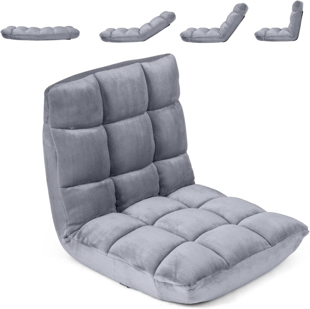 Floor Chair | Video Gaming Chairs with Back Support & Adjustable 14-Position