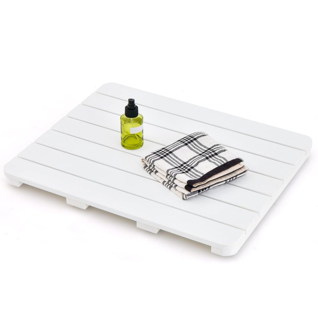 Non-Slip Shower Mat for Indoor & Outdoor with Slatted Design for Bathtub Doorway Pool Patio