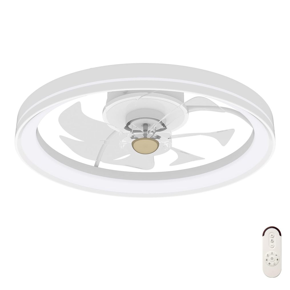 Arlime 19" Low Profile Flush Mount Fan w/ 3000-6500K Dimmable LED