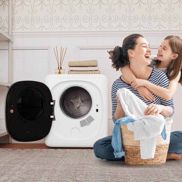 1.5 cu.ft Compact Drying Machine with Stainless Steel Tub & LED Touch Panel