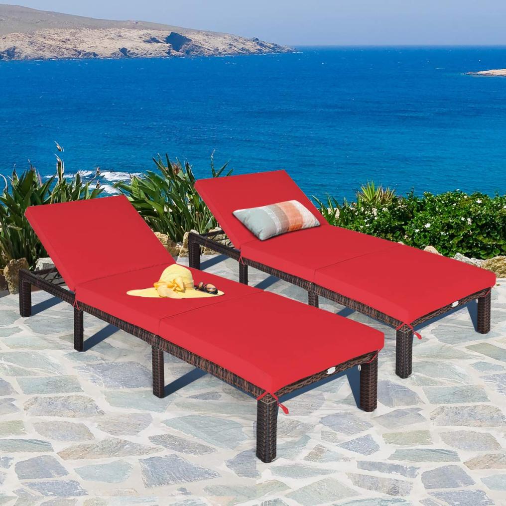 6 Gear Adjustable Chasie Lounge for Backyard