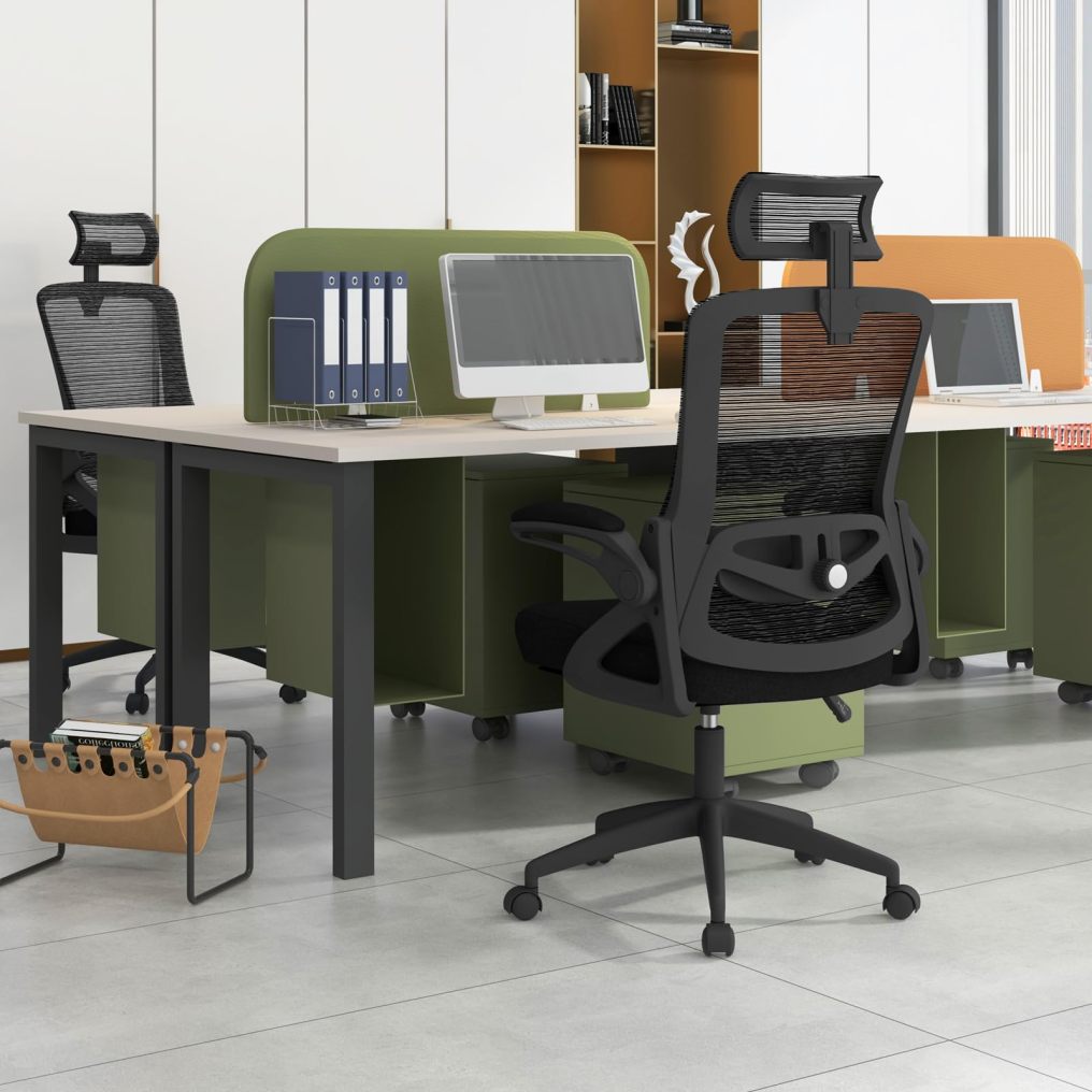 Ergonomic Mesh Office Chair 90°-120° Rocking Function and Waterfall Seat