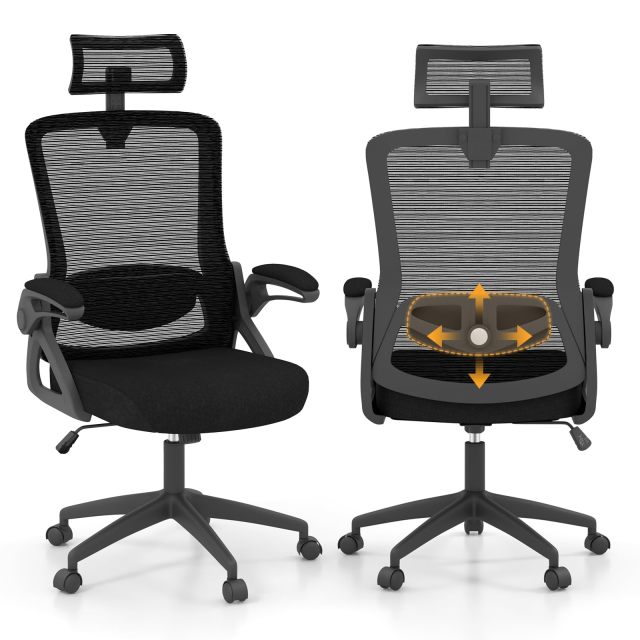 Ergonomic Mesh Office Chair 90°-120° Rocking Function and Waterfall Seat