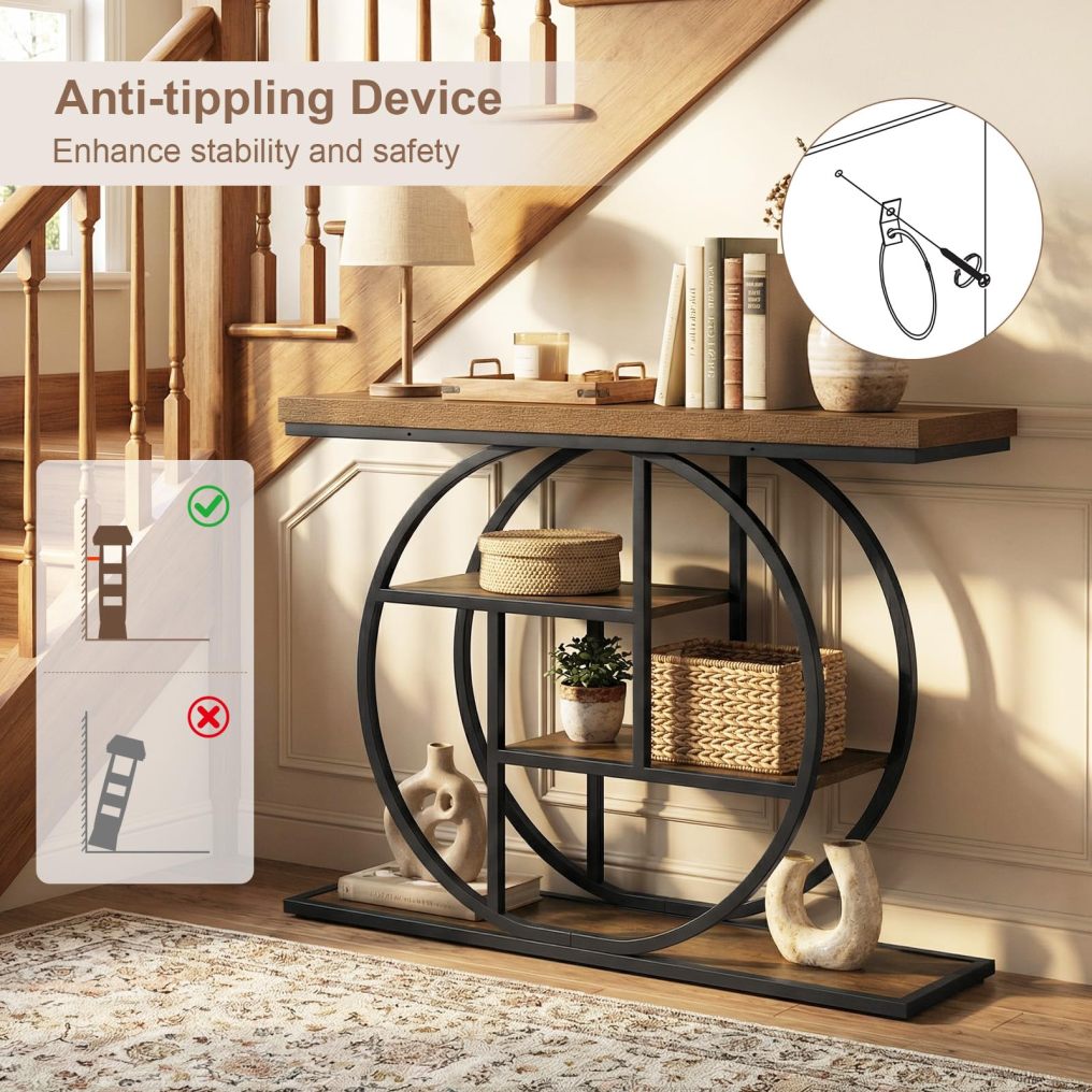 41-inch Console Table with Storage Set of 1/2