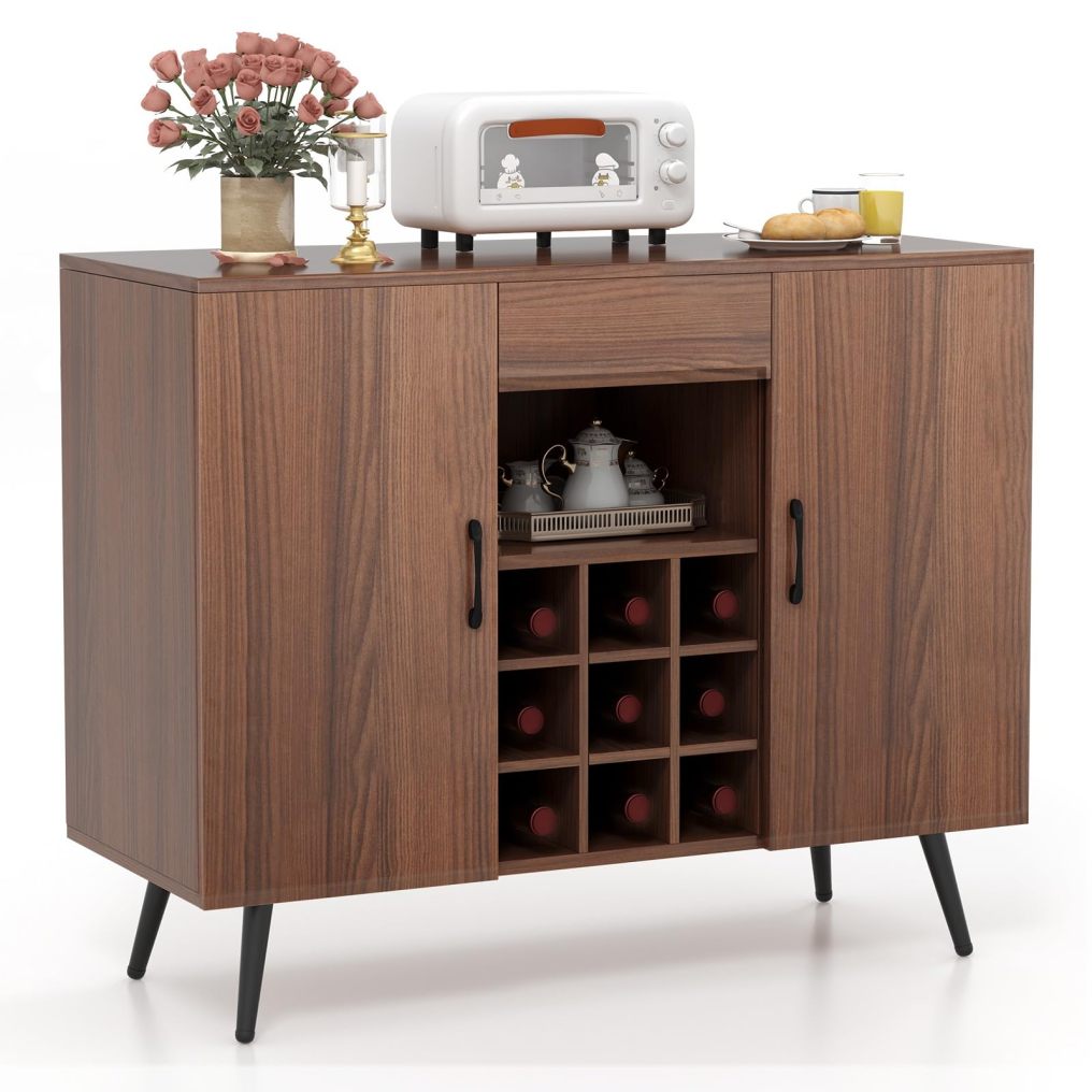 Sideboard Buffet Cabinet with Removable 9-Bottle Wine Rack