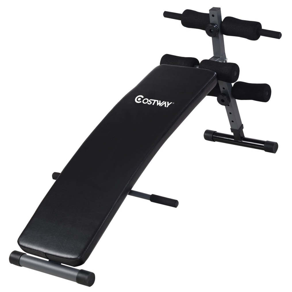 Adjustable Arc-Shaped Decline Sit up Bench Crunch Board Exercise Fitness Workout