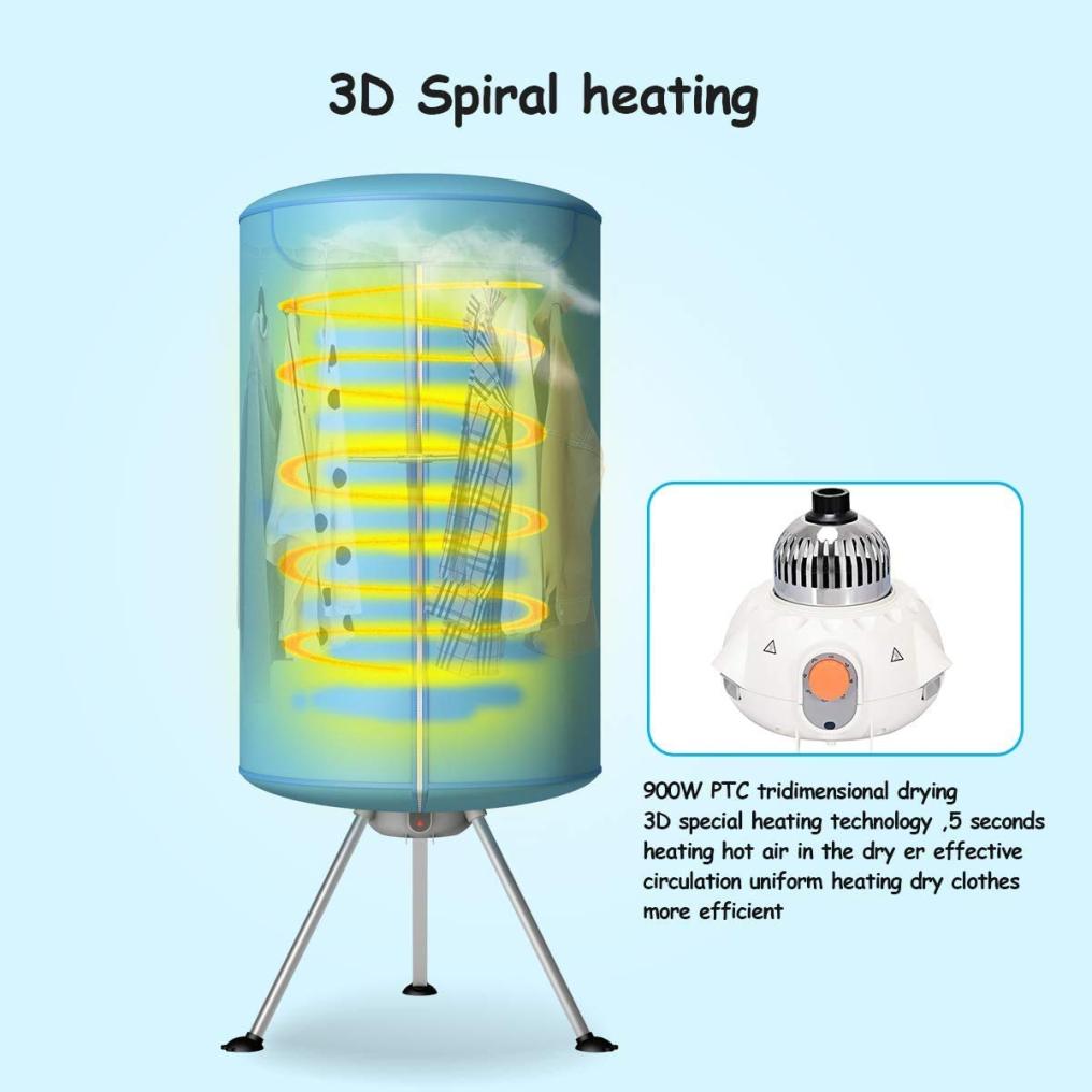 Hot Drying Machine with Heater for Home & Dorms Portable Clothes Dryer