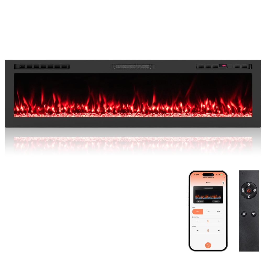 Smart WiFi Electric Fireplace 36/42/50/60 inch Wide