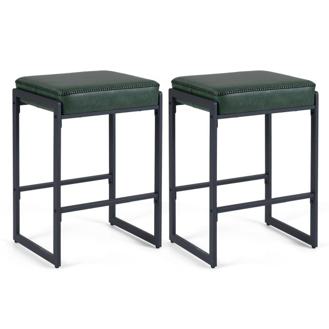 Mid-Century Modern 26-inch Backless Counter Height Stools Set of 2/4