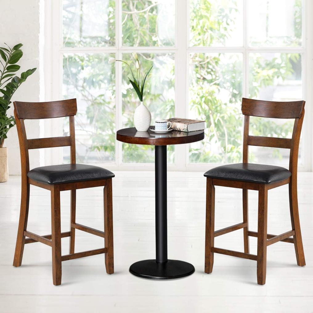 25.5 Inch Counter Height Chair with Backrest