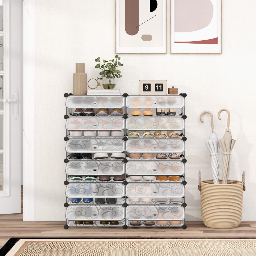 Shoe Rack Organizer 6 Tier Shoe Shelves with Covers