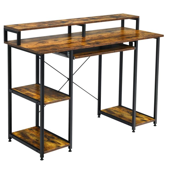 Computer Desk 47’’ Home Office Table with Hutch