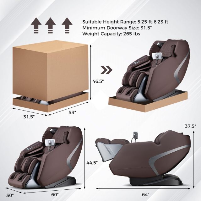 ARLIME 4D SL-Track Full Body Massage Chair w/Zero-Gravity Design