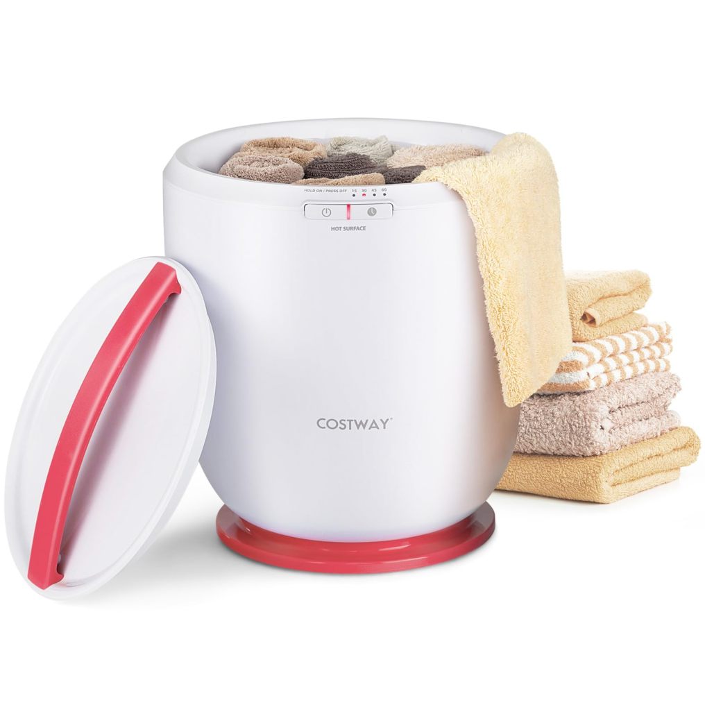 Bucket Style Towel Warmer with Auto Shut off Timer for Two Oversized 40” x 70” Oversized Towels