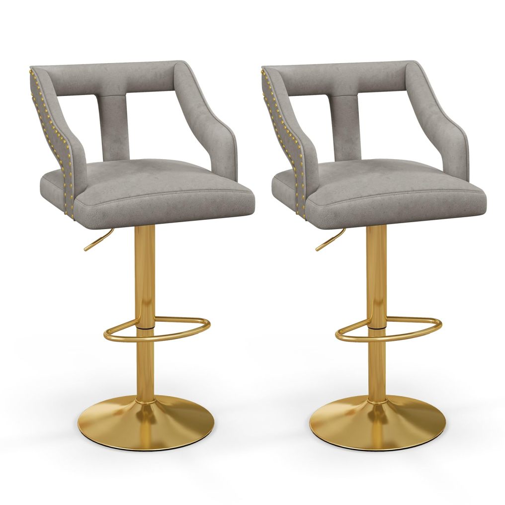 Counter Height Bar Stools Set of 2/4  Adjustable Swivel Bar Chairs