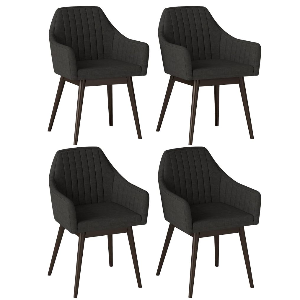 Dining Chairs Set of 2/4 with Comfy Padded Backrest & Seat