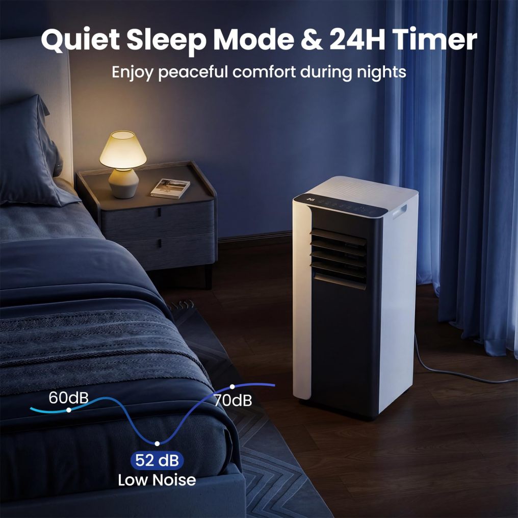 Portable Air Conditioner 3-in-1 Cooling AC Unit with 2-Speed Fan(8000/10000 BTU)