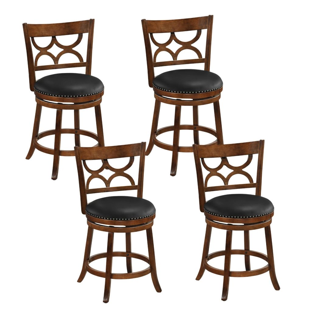 Swivel Bar Stools Set of 2/4 26 Inch Counter Height Barstools