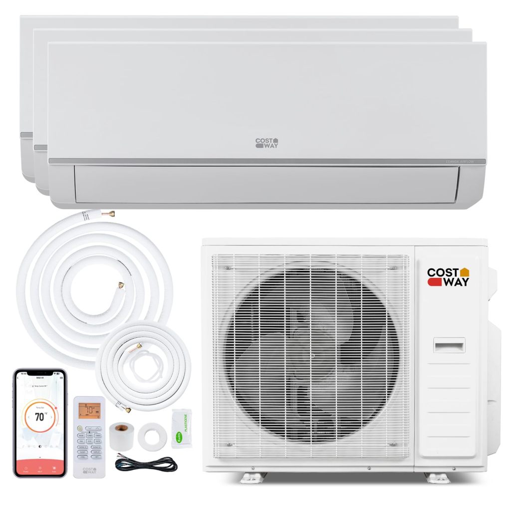 28K Tri 3 Zone Mini Split AC/Heating System | 20 SEER2 9K+ 12K+12K WiFi Enabled 208/230V (Blast Pro Series)