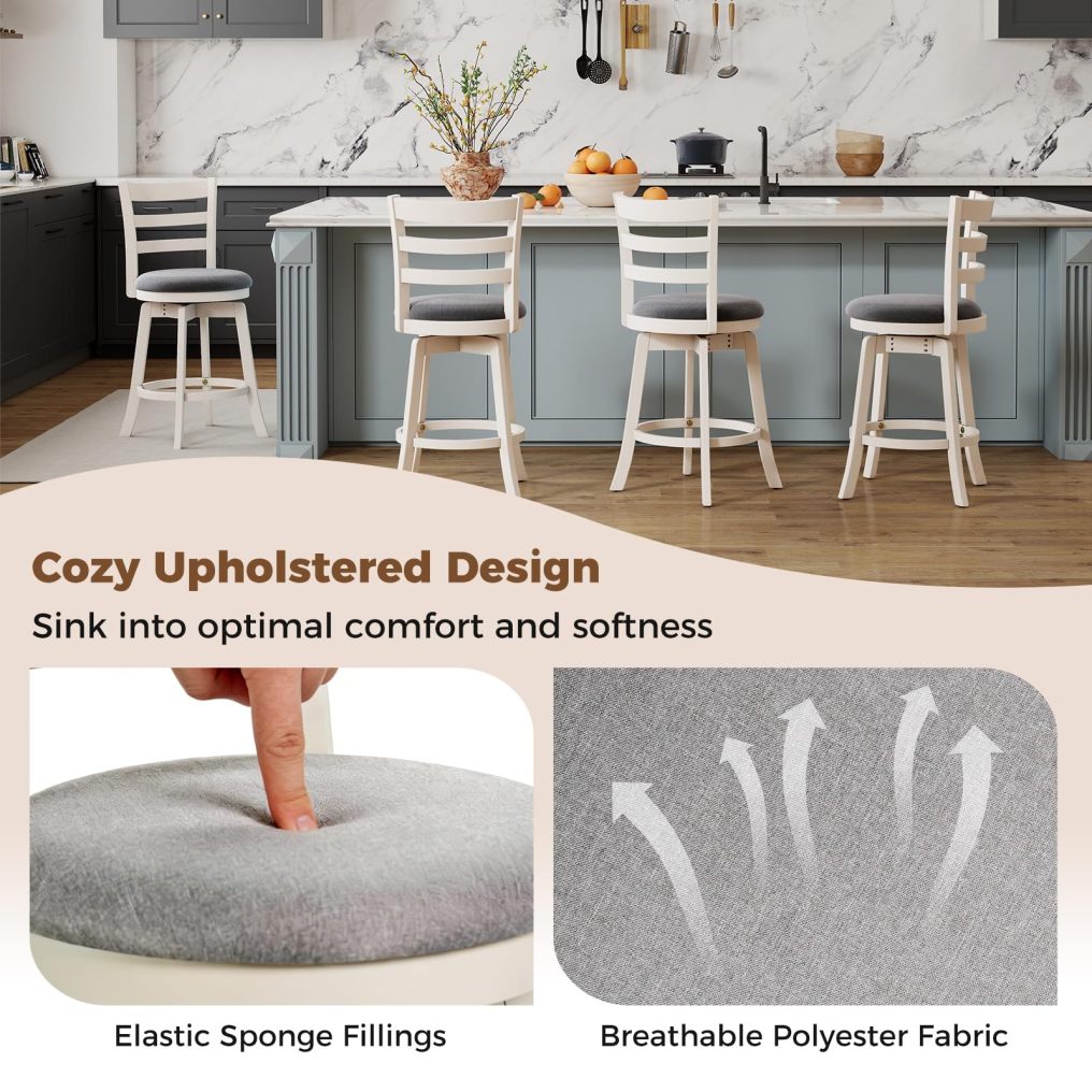 25"/30.5” Swivel Counter Barstools Set of 2/4