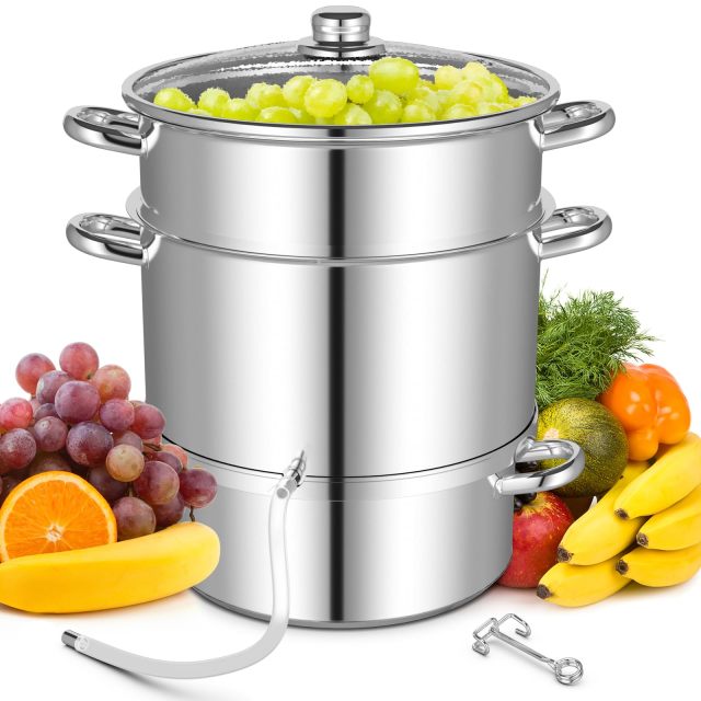 11 Quart Fruits Vegetables Steamer with Tempered Glass Lid
