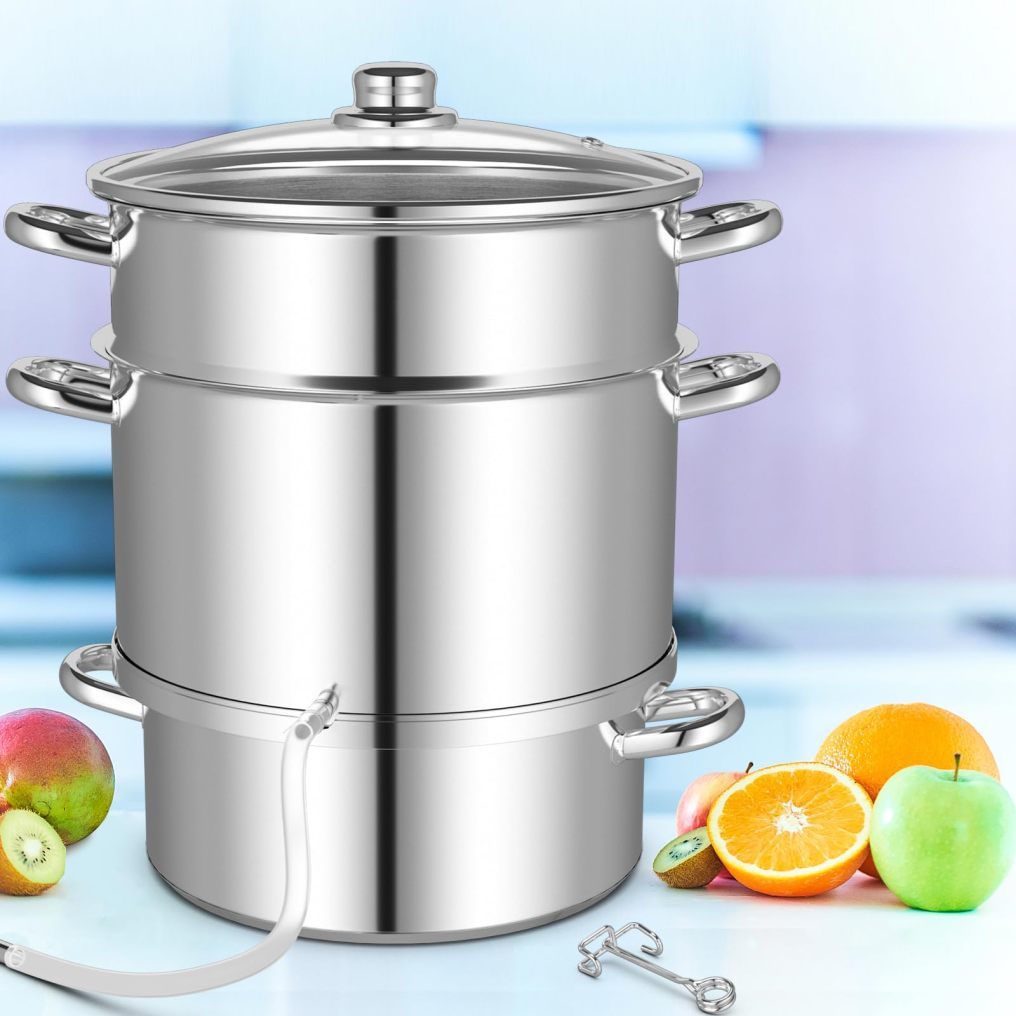11 Quart Fruits Vegetables Steamer with Tempered Glass Lid