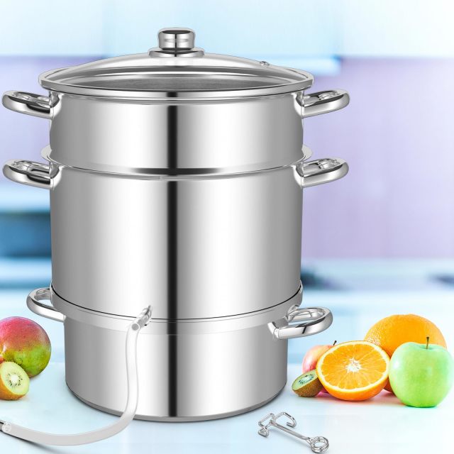 11 Quart Fruits Vegetables Steamer with Tempered Glass Lid